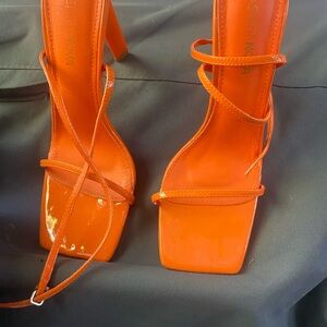 Fashion Nova Bold Orange Heels